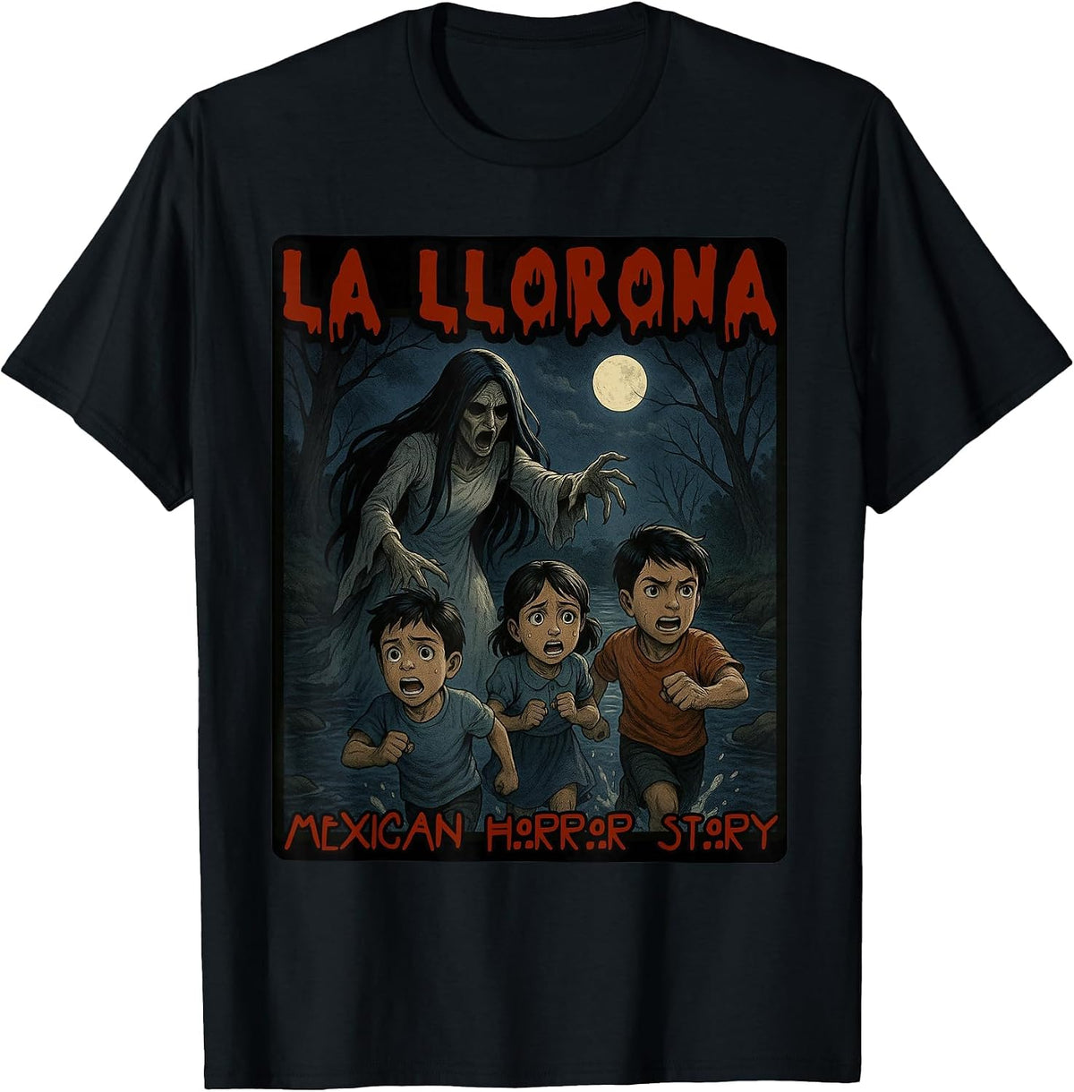 La llorona Mexican Fantastic Spanish Halloween T-Shirt - Black