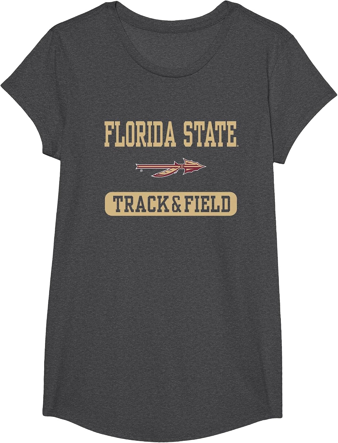 Florida State Seminoles Track & Field Officially Licensed T-Shirt - Girls Dark Heather Grey