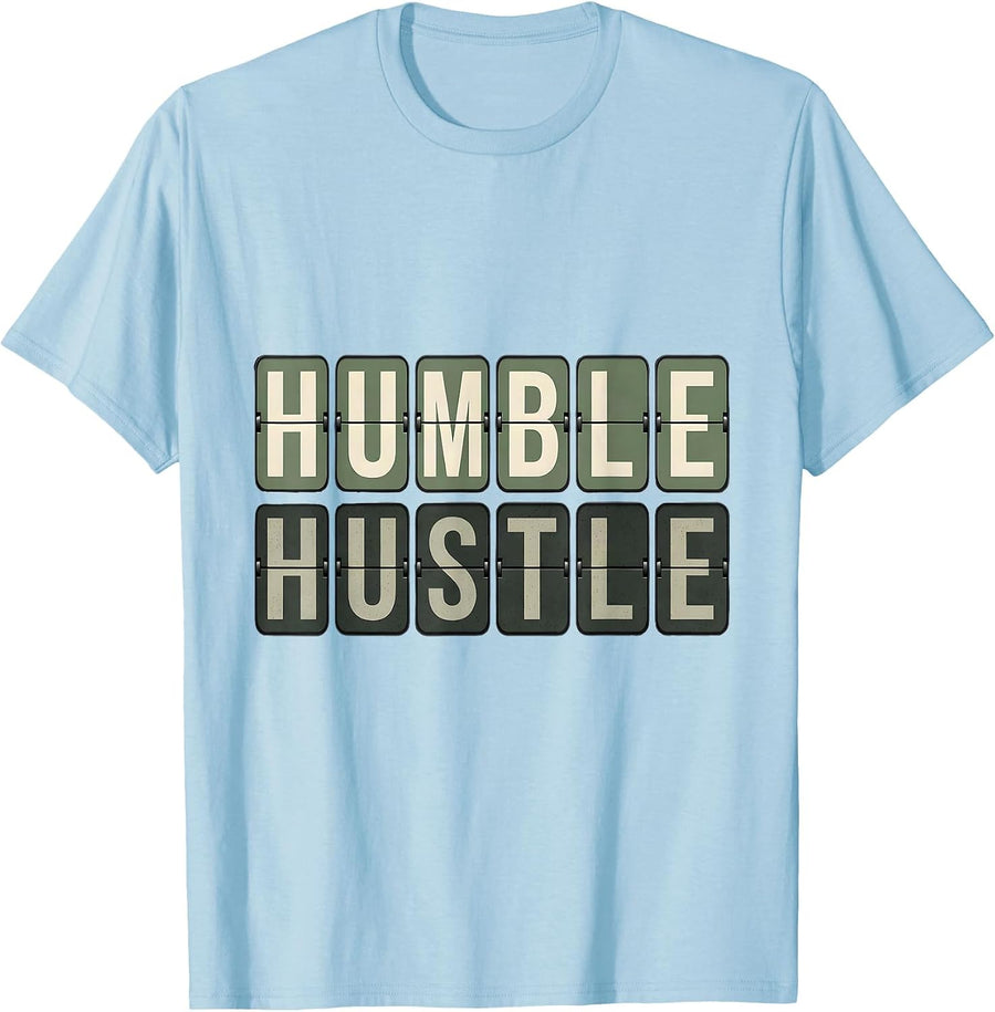Humble Hustle Funny Gym Rat Gift Cool Humor T-Shirt - Baby Blue