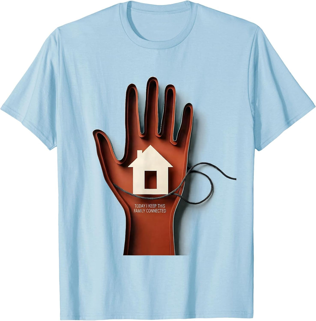Men's Today I Keep This Family Connected Funny Social Worker T-Shirt - Baby Blue