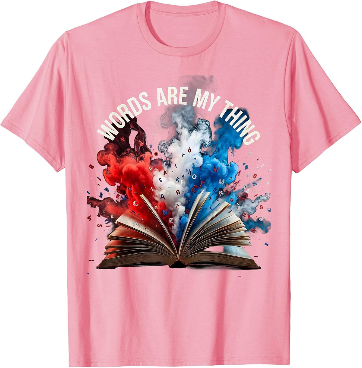 Men's Words Are My Thing English Teacher Design T-Shirt - Pink