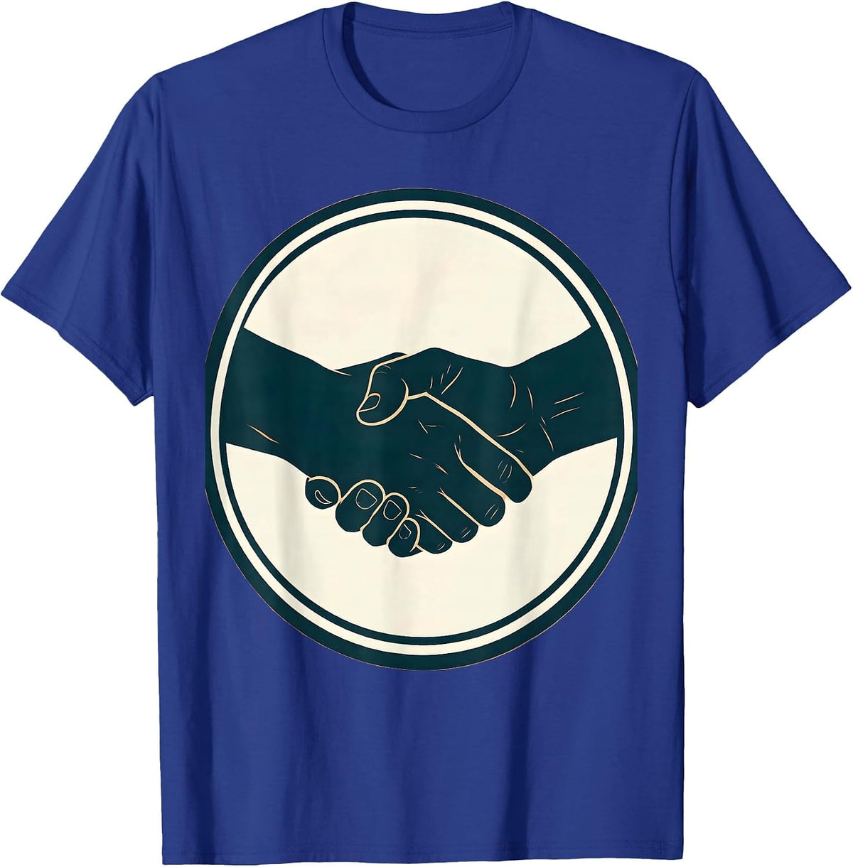 Physical Therapy Supportive Handshake Illustration T-Shirt - Royal Blue