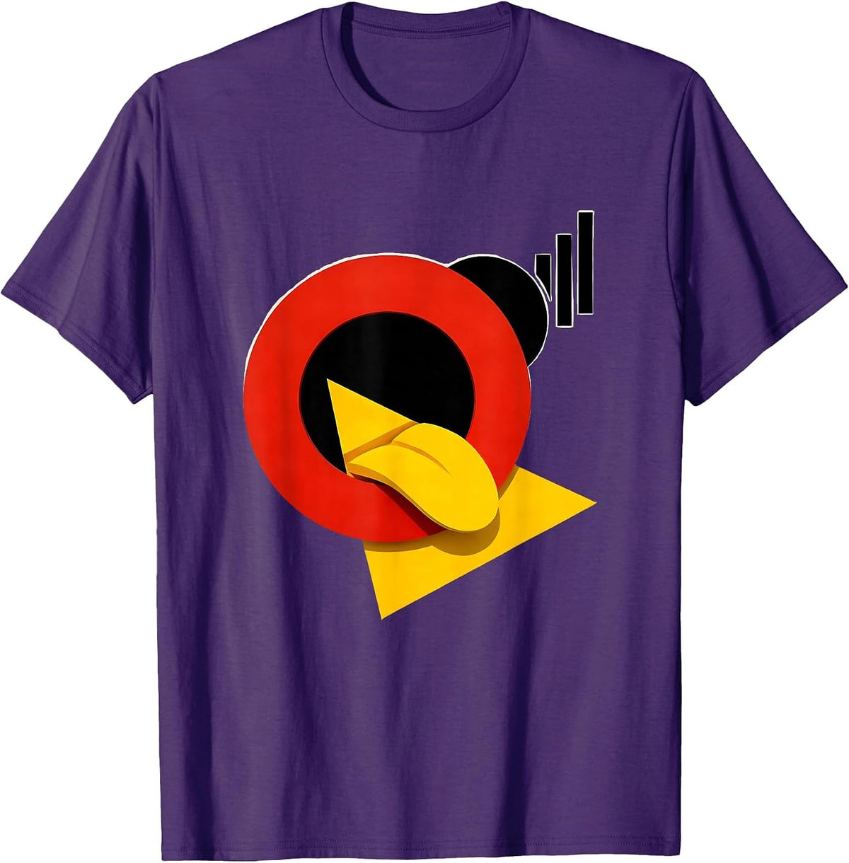 Men's Asymmetric Speech Instrument Retro Cute SLP Workwear T-Shirt - Purple