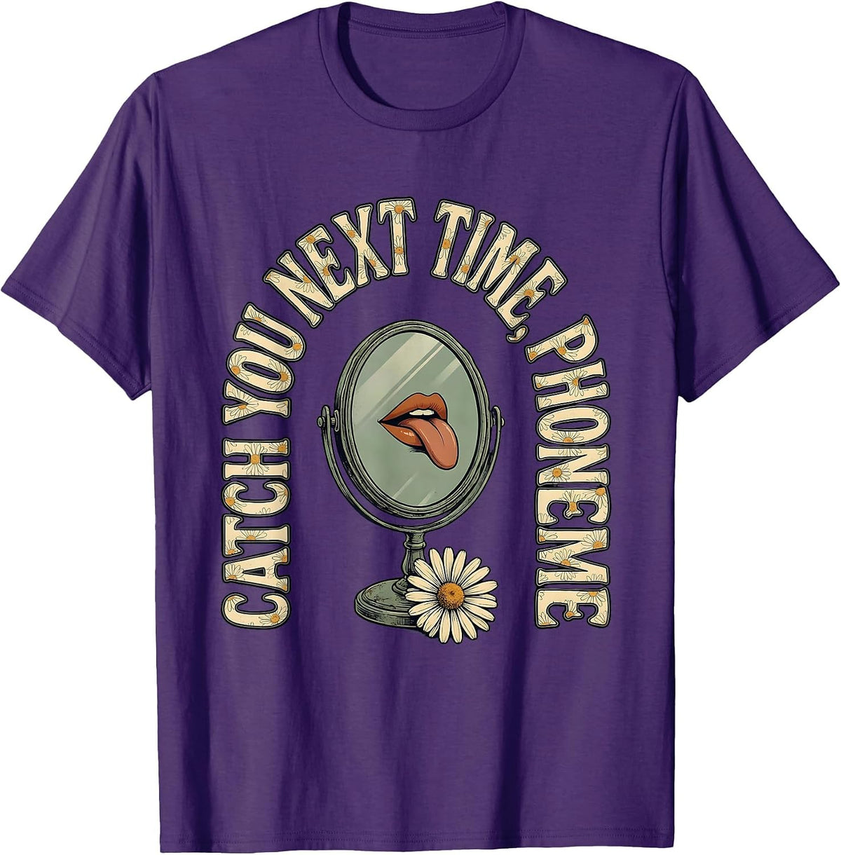 Catch You Next Time Phoneme Vintage Speech Language T-Shirt - Purple