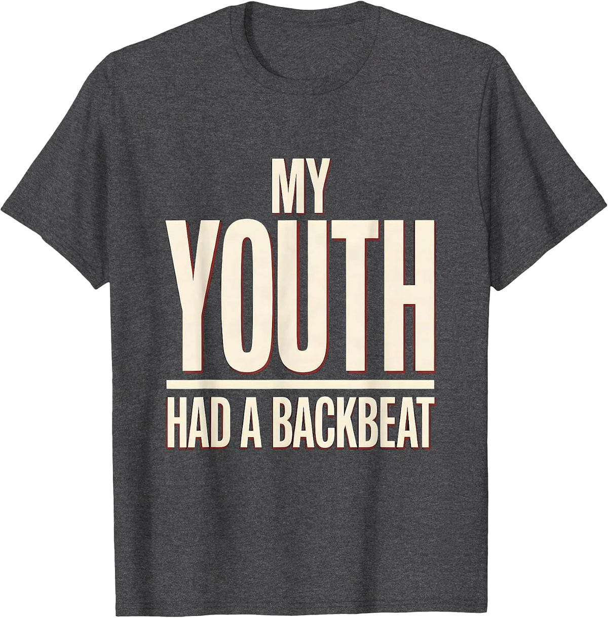 My Youth Had A Backbeat Vintage Retro 90s Hip-Hop Music T-Shirt - Dark Heather Grey