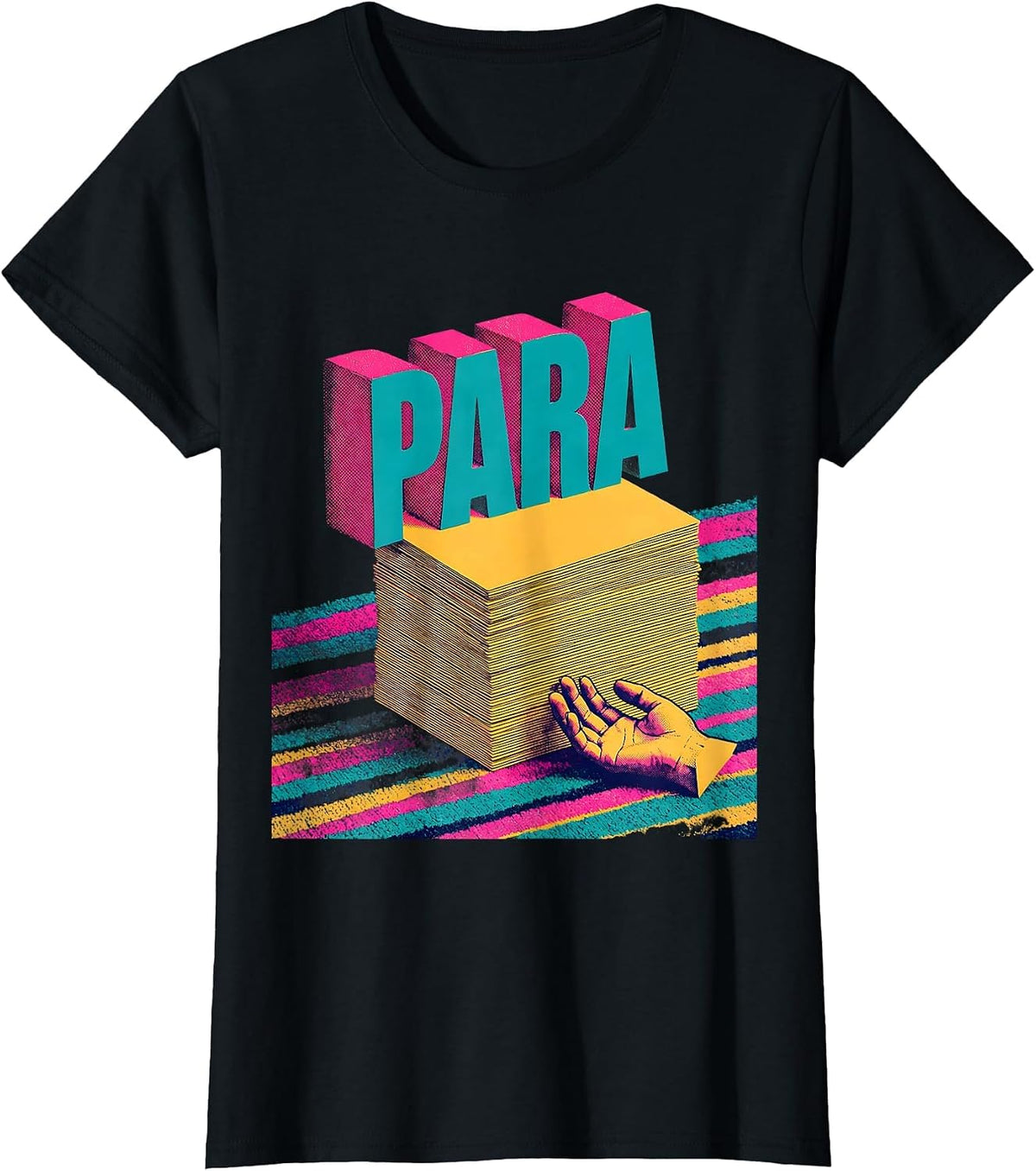 Women's Para Risograph Paraprofessional Paraeducator Teacher Aide T-Shirt - Black