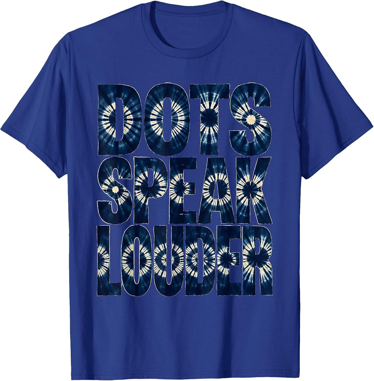 Men's Dots Speak Louder Bold Graphic Design T-Shirt - Royal Blue