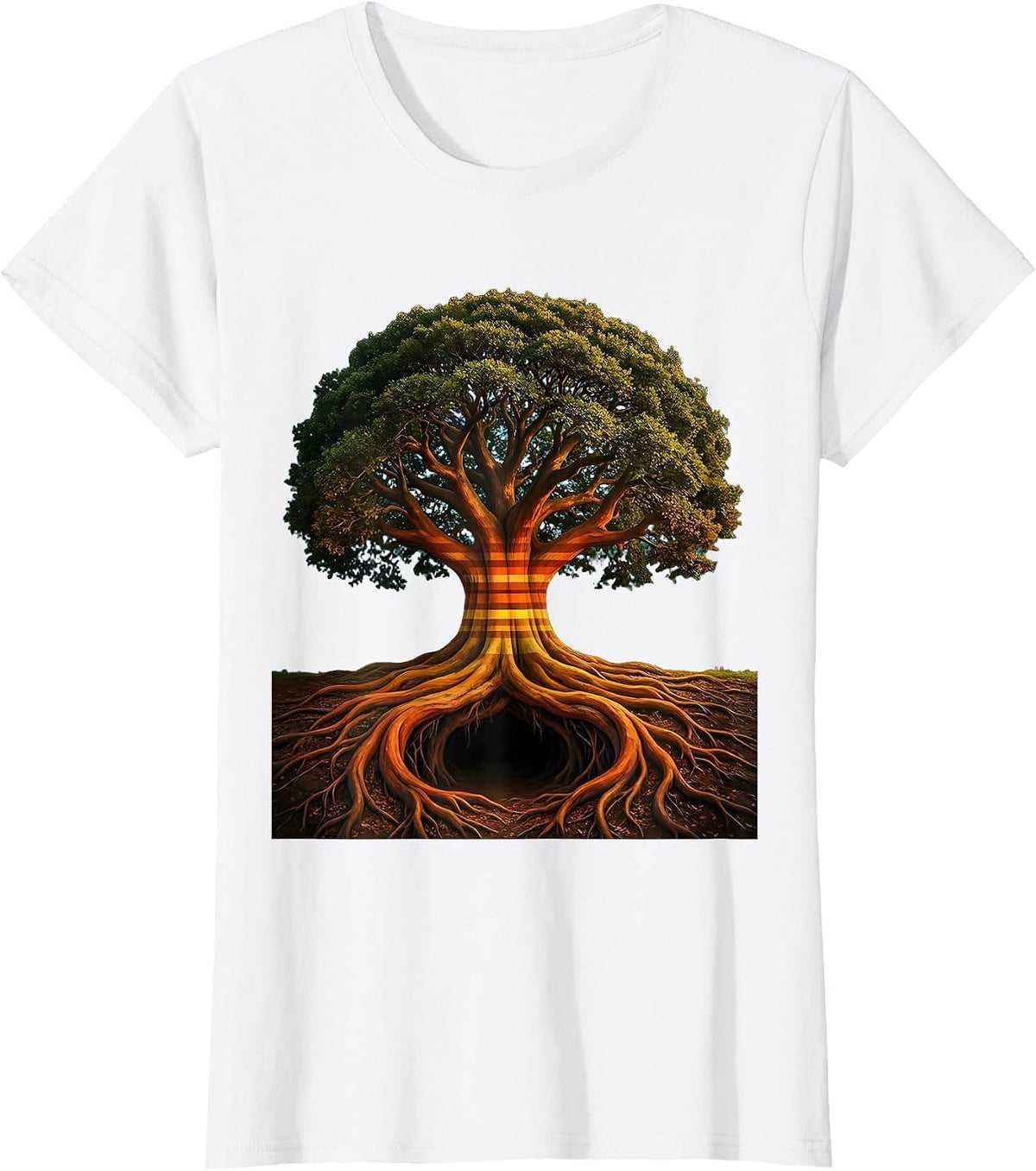 Social Worker Tree Roots Shelter Graphic T-Shirt - White