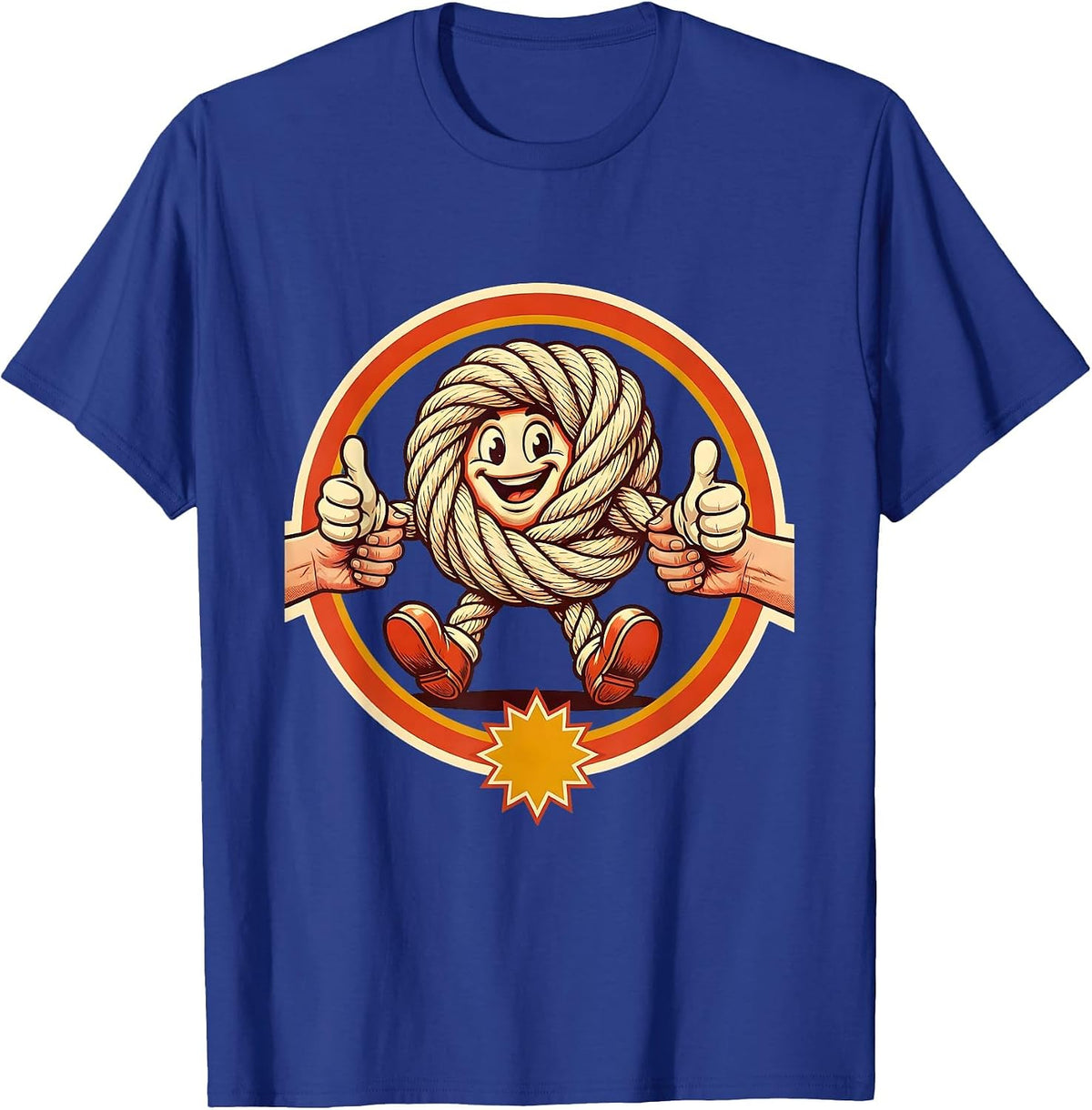 Social Worker Untangling Knot Graphic Design T-Shirt - Royal Blue