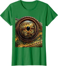 Women's Chameleon Eye Close-Up Swirling Iris Art Design T-Shirt - Kelly Green