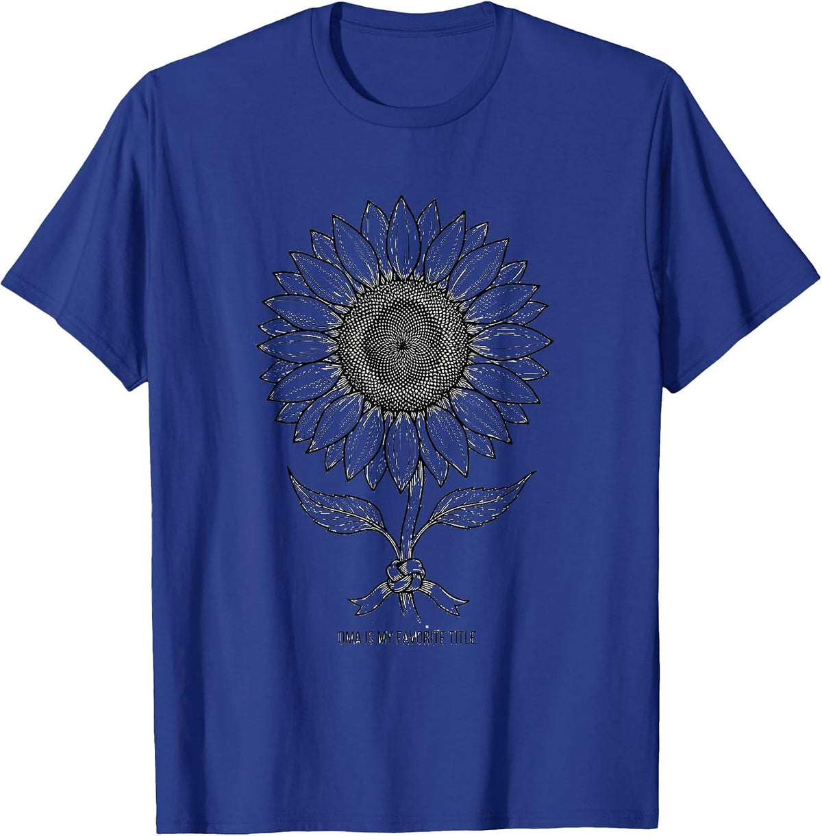 Oma Is My Favorite Title Sentimental Grandma Sunflower T-Shirt - Royal Blue
