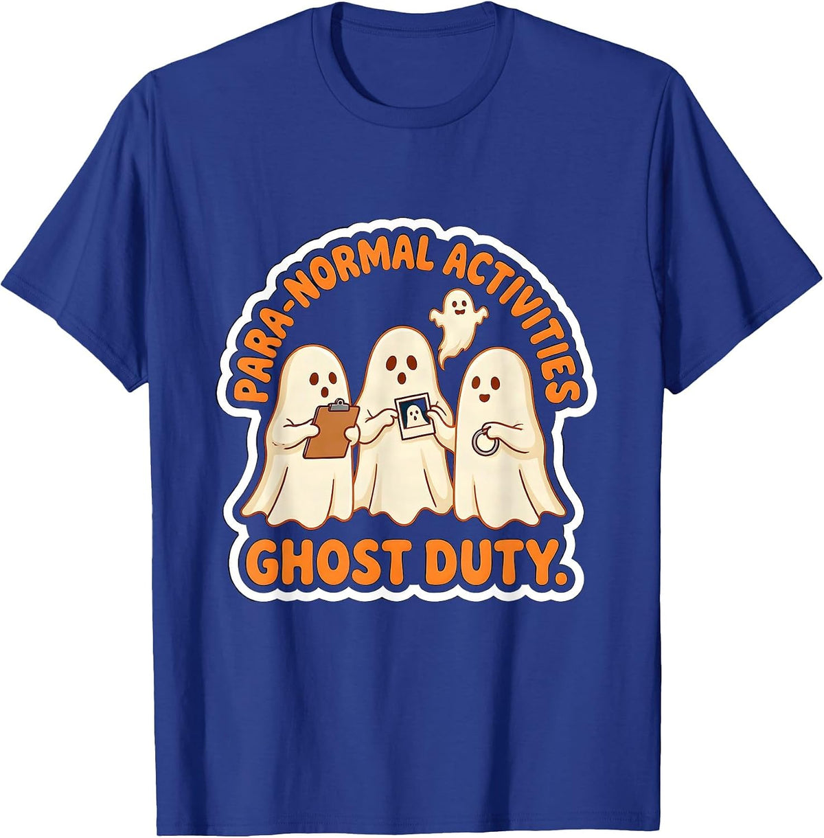 Men's Para-Normal Activities Ghost Duty Cute SPED Paraprofessional T-Shirt - Royal Blue