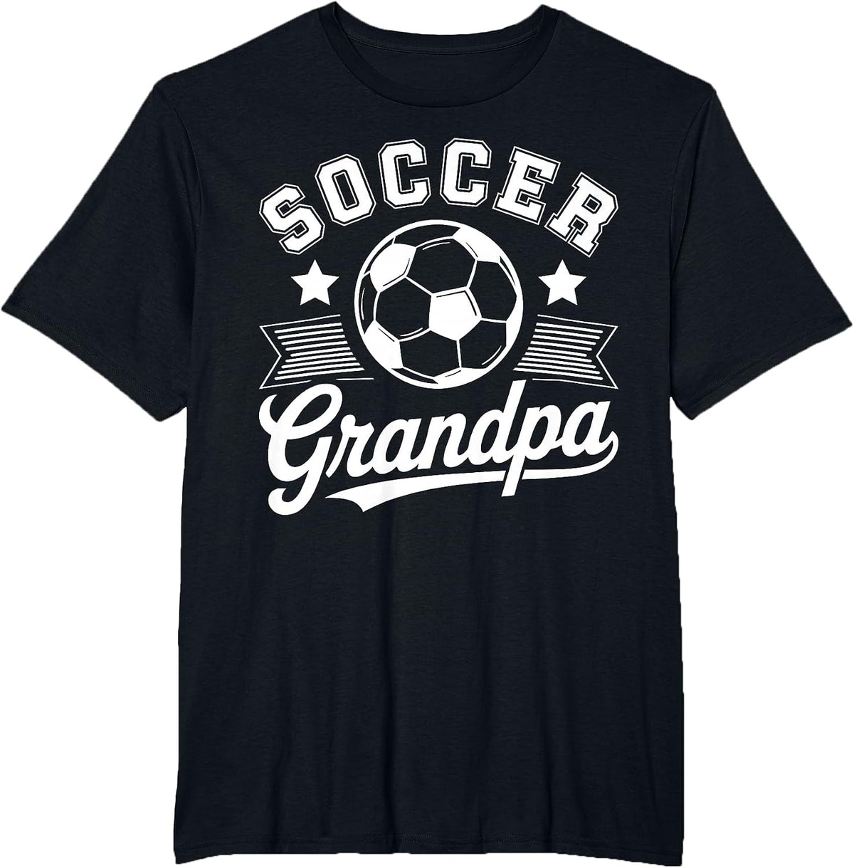 Proud Soccer Grandpa T-Shirt - Black