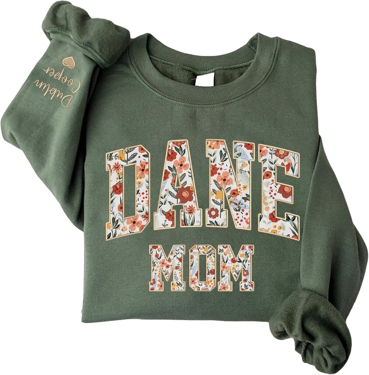 Custom Embroidered Dog Mom Sweatshirt, Dog Mom Sweatshirt with Pet Names On Sleeve, Personalized Pet Lovers Gifts - Great