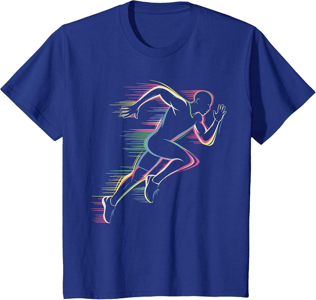 Sprinter Track and Field Runner Running Marathon Idea T-Shirt - Royal Blue