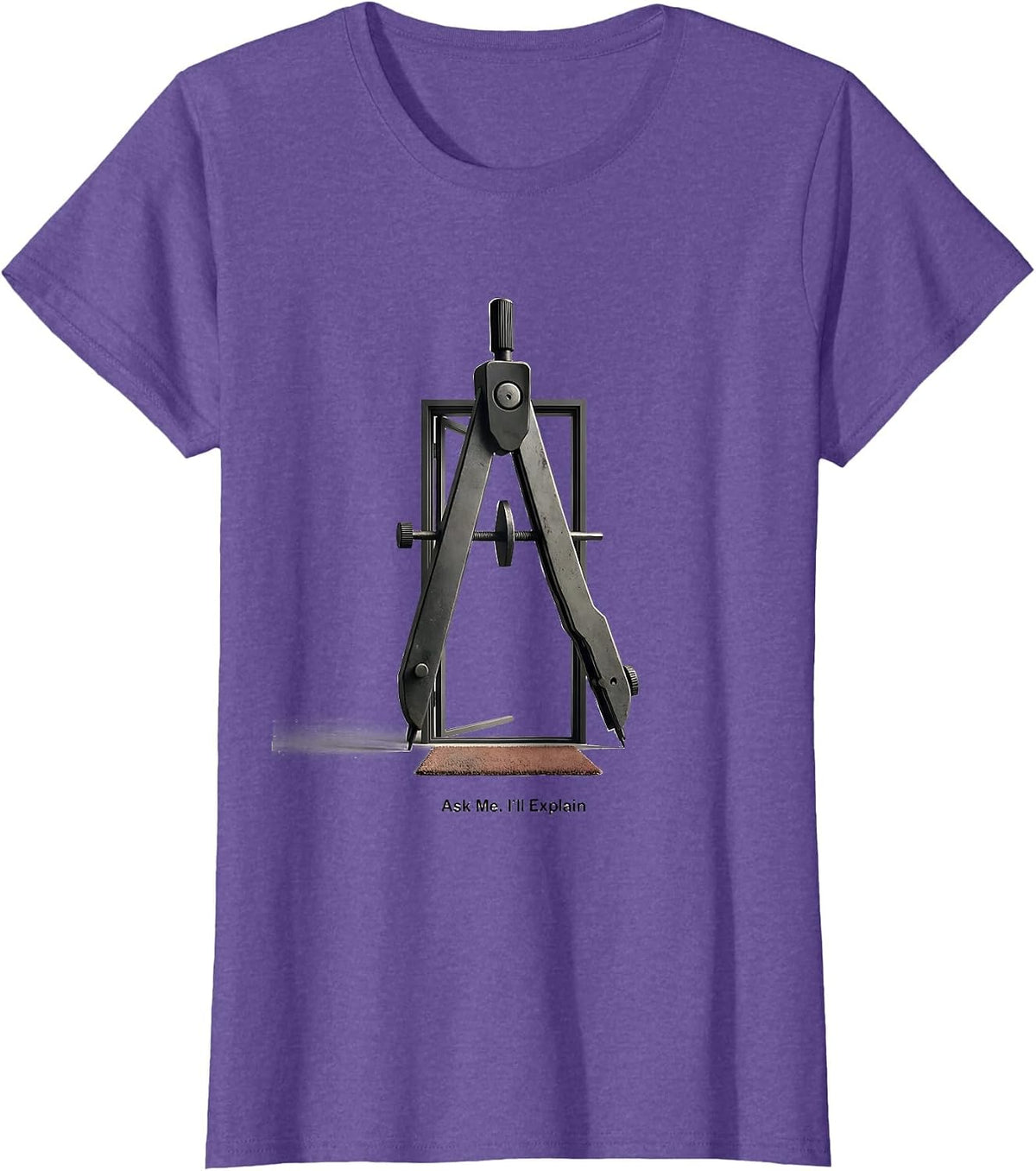 Ask Me I'll Explain Freemason Masonic Fraternal Identity T-Shirt - Purple Heather