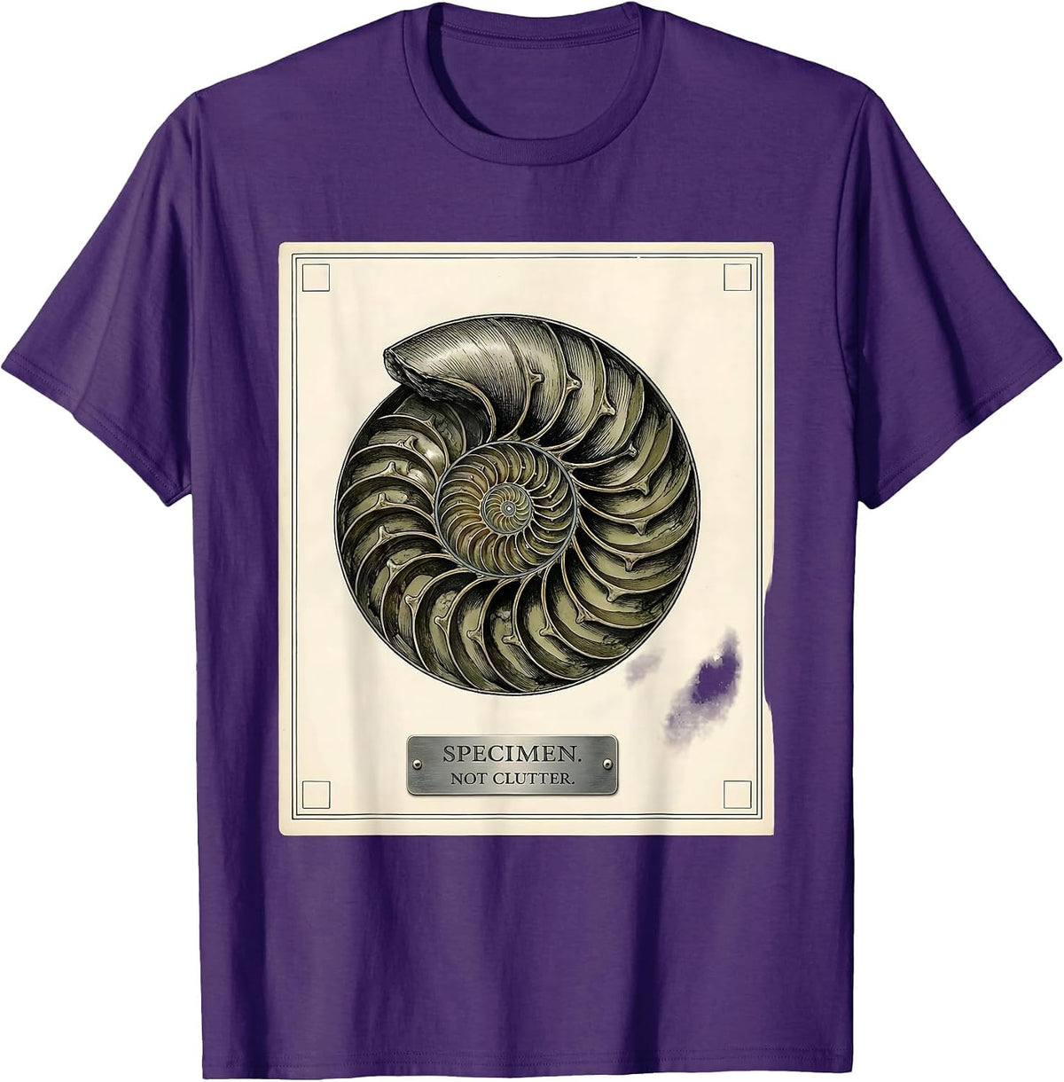 Men's Specimen. Not Clutter Botanical Geology Humor Rock Collector T-Shirt - Purple