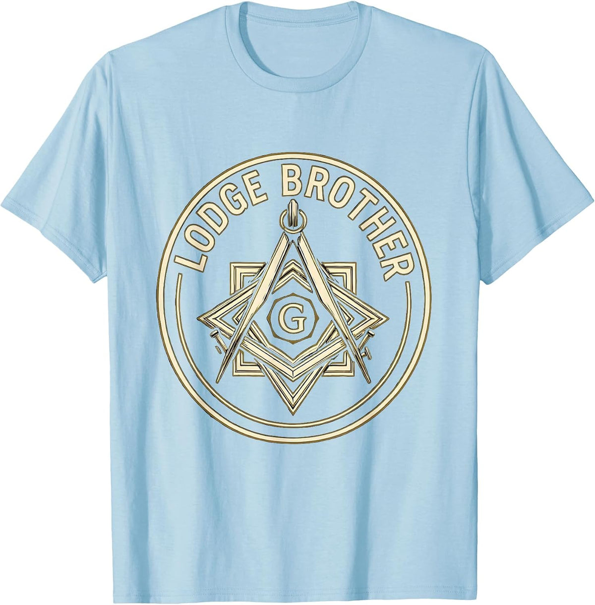 Men's Lodge Brother Freemason Square And Compass Fraternal Pride T-Shirt - Baby Blue