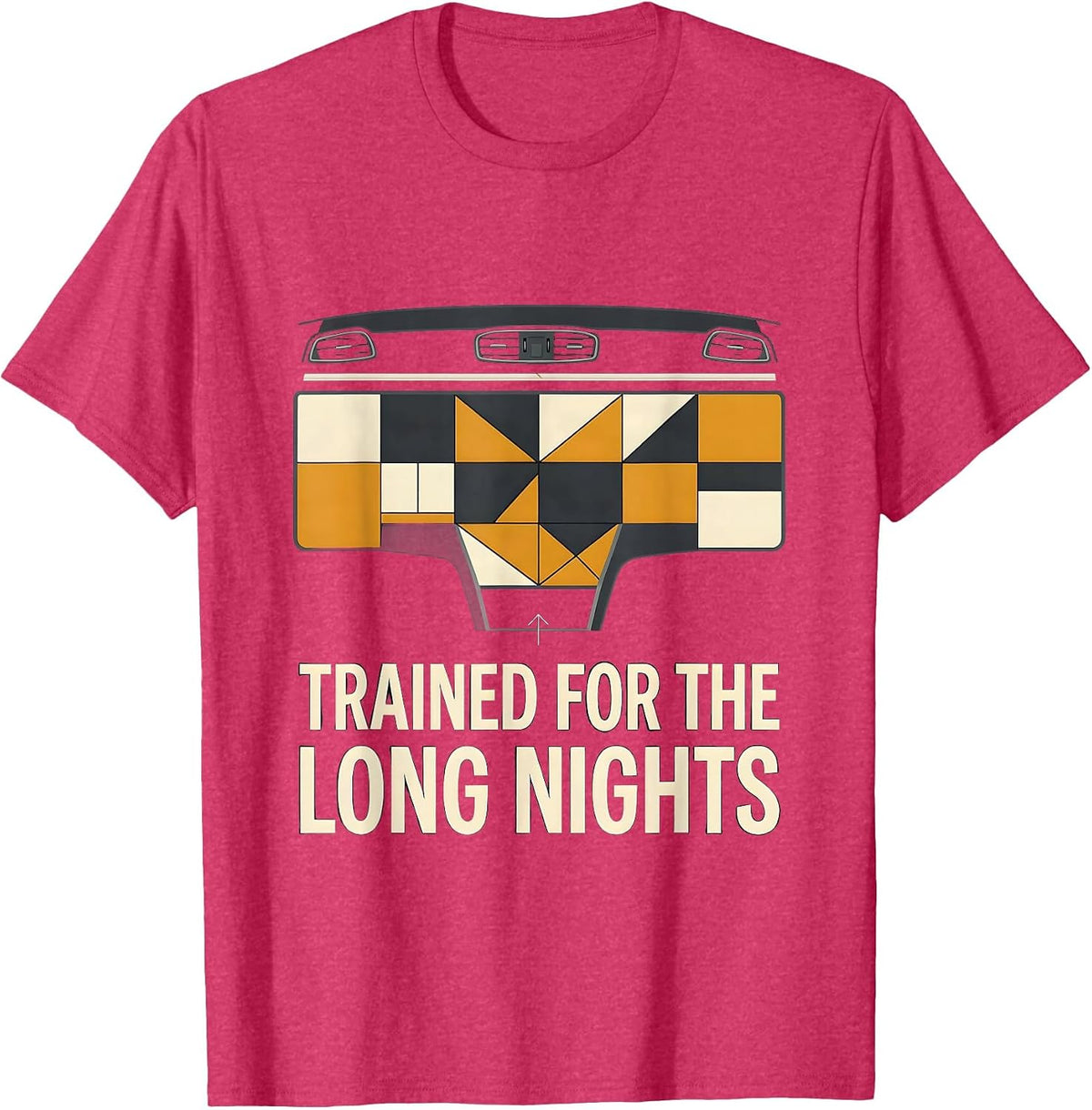 Trained For The Long Nights Social Worker Appreciation Quilt T-Shirt - Red Heather