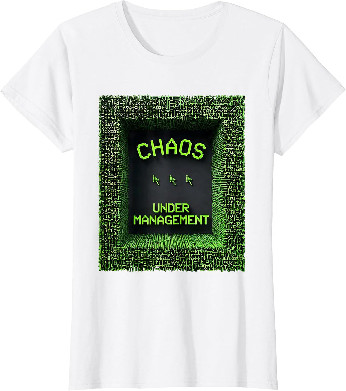 Women's Chaos Under Management Funny Chaos Coordinator Sarcastic T-Shirt - White