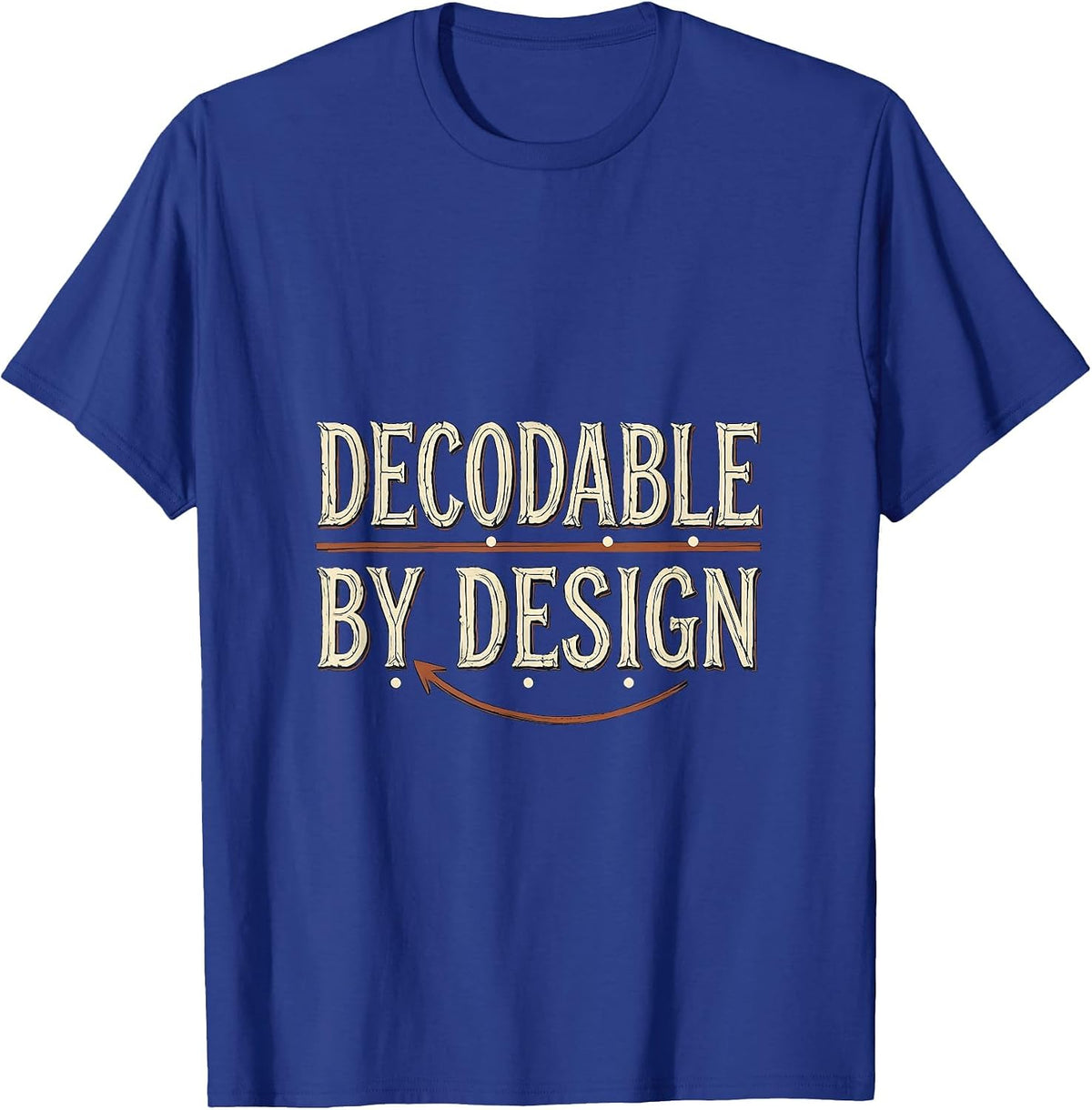 Men's Decodable by Design Vintage Phonics Teacher Literacy Humor T-Shirt - Royal Blue