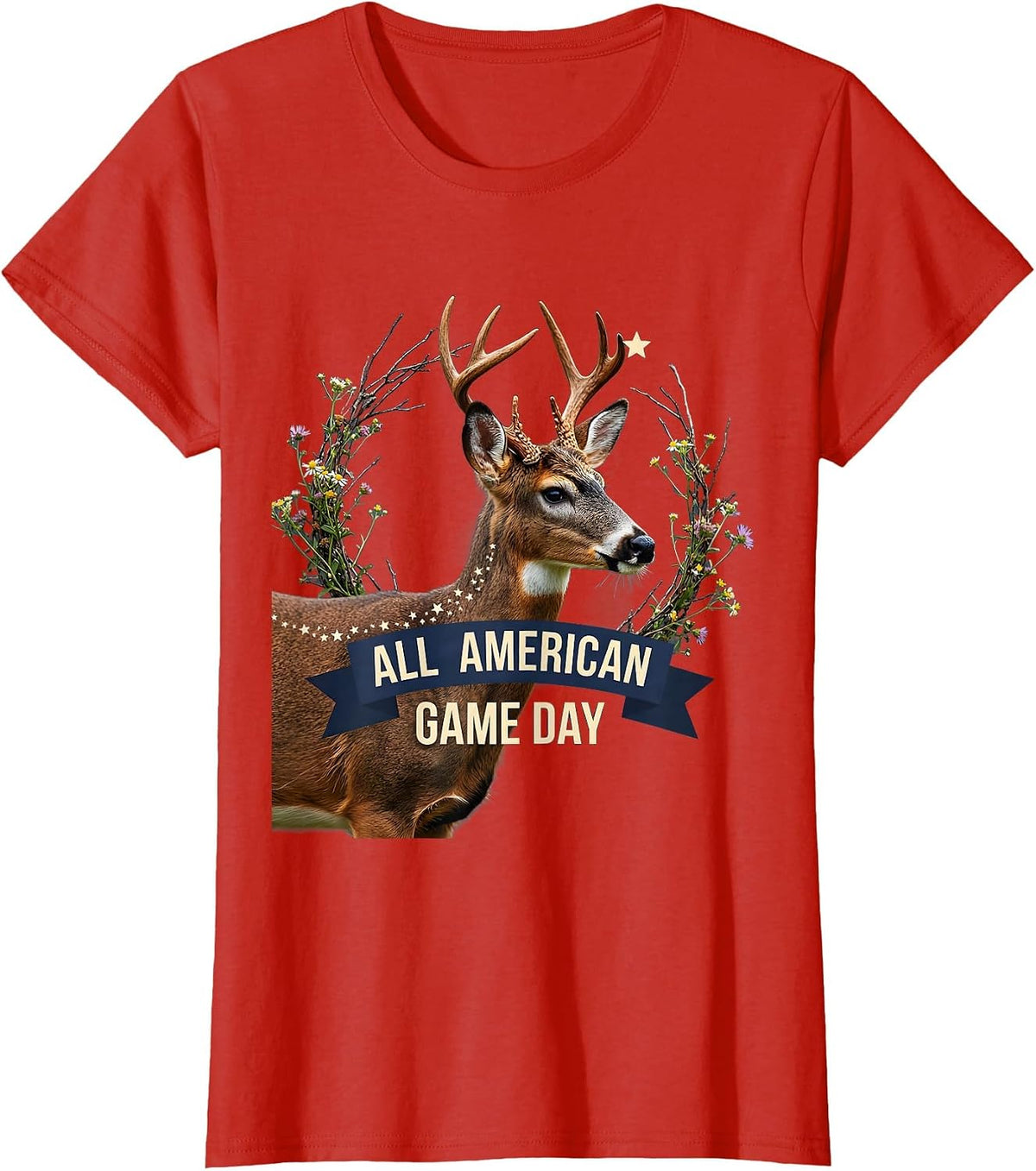 Boys All American Game Day Red White and Blue T-Shirt - Red