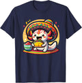 Tacolotl Funny Mexican Axolotl Eats Taco T-Shirt - Navy Blue