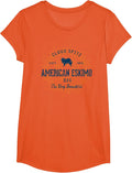 Vintage American Eskimo Dog Retro T-Shirt - Girls Orange