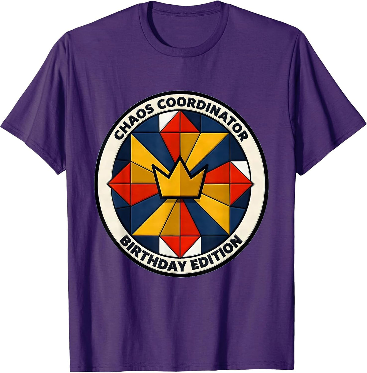 Chaos Coordinator Birthday Edition Boys Birthday T-Shirt - Purple