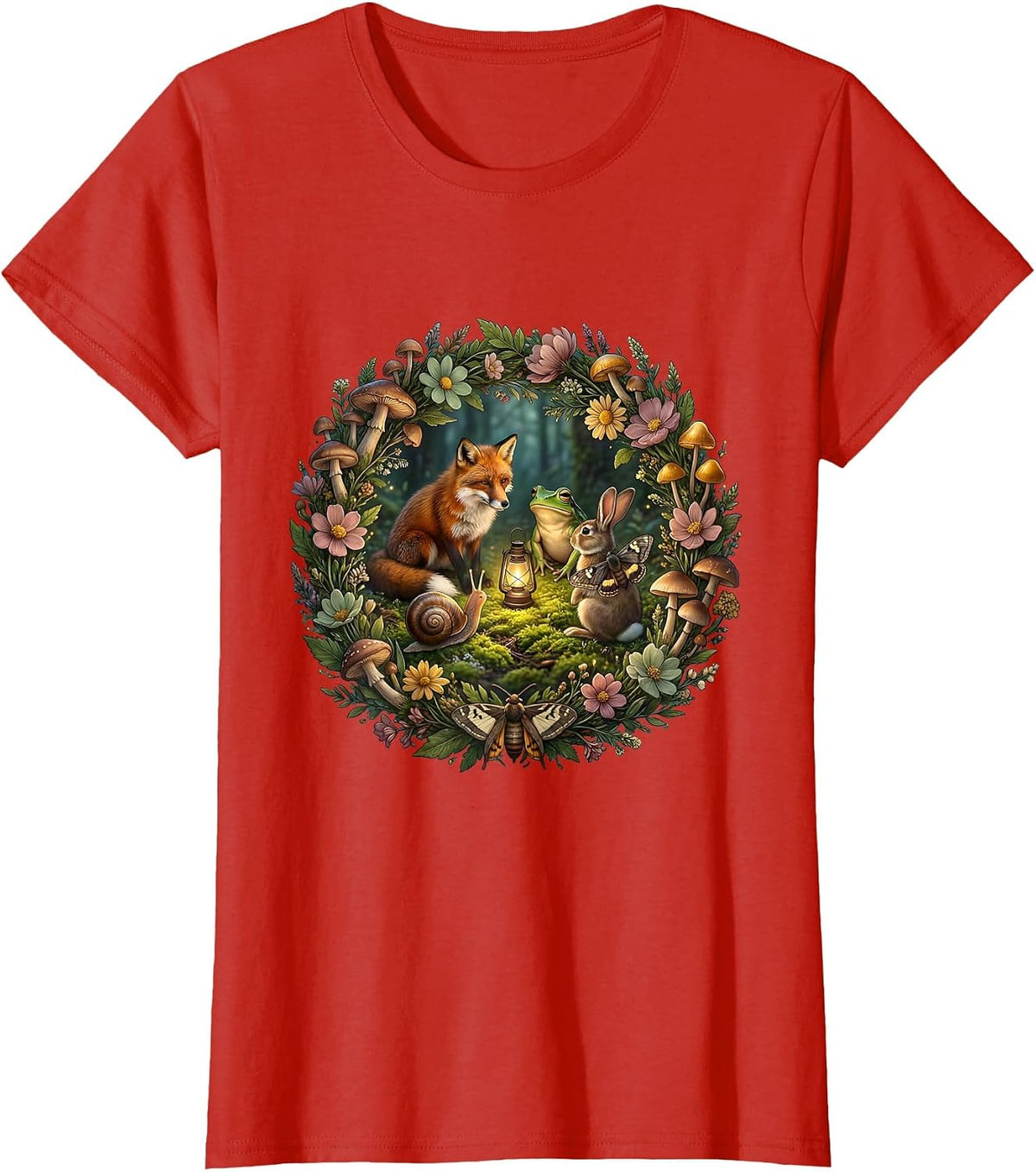 Social Worker Diverse Community Circle Illustration T-Shirt - Red