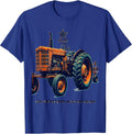 Don't Underestimate An Old Tractor Man Vintage Farmer Gift T-Shirt - Royal Blue