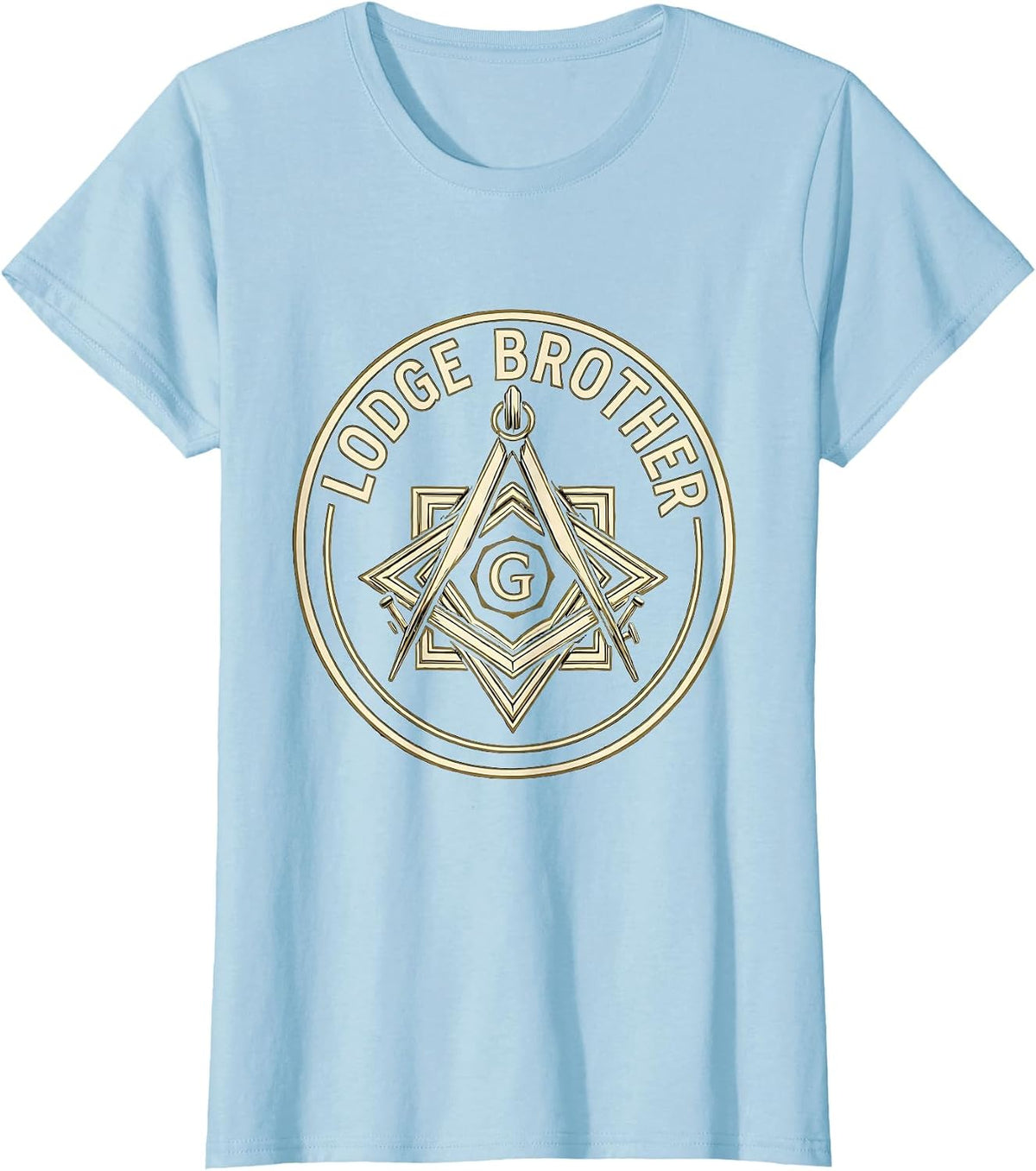 Women's Lodge Brother Freemason Square And Compass Fraternal Pride T-Shirt - Baby Blue