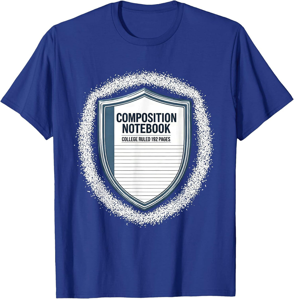 Composition Notebook College Ruled 192 Pages Teacher T-Shirt - Royal Blue