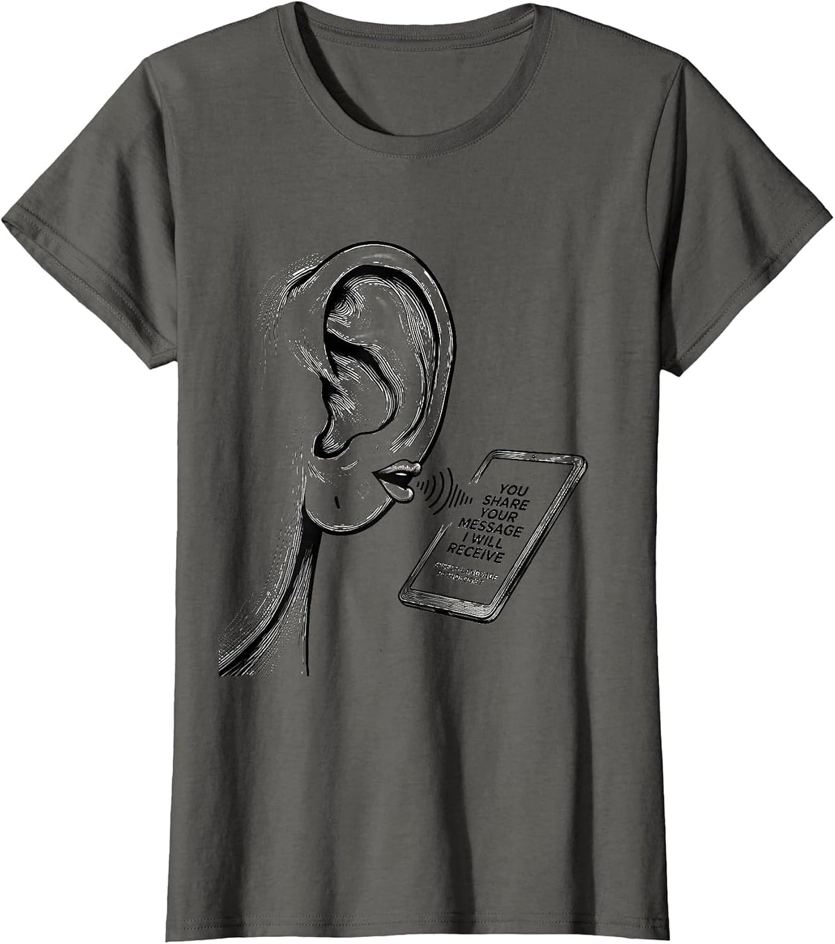 Women's You Share Your Message SLP Speech-Language Pathologist T-Shirt - Asphalt Grey