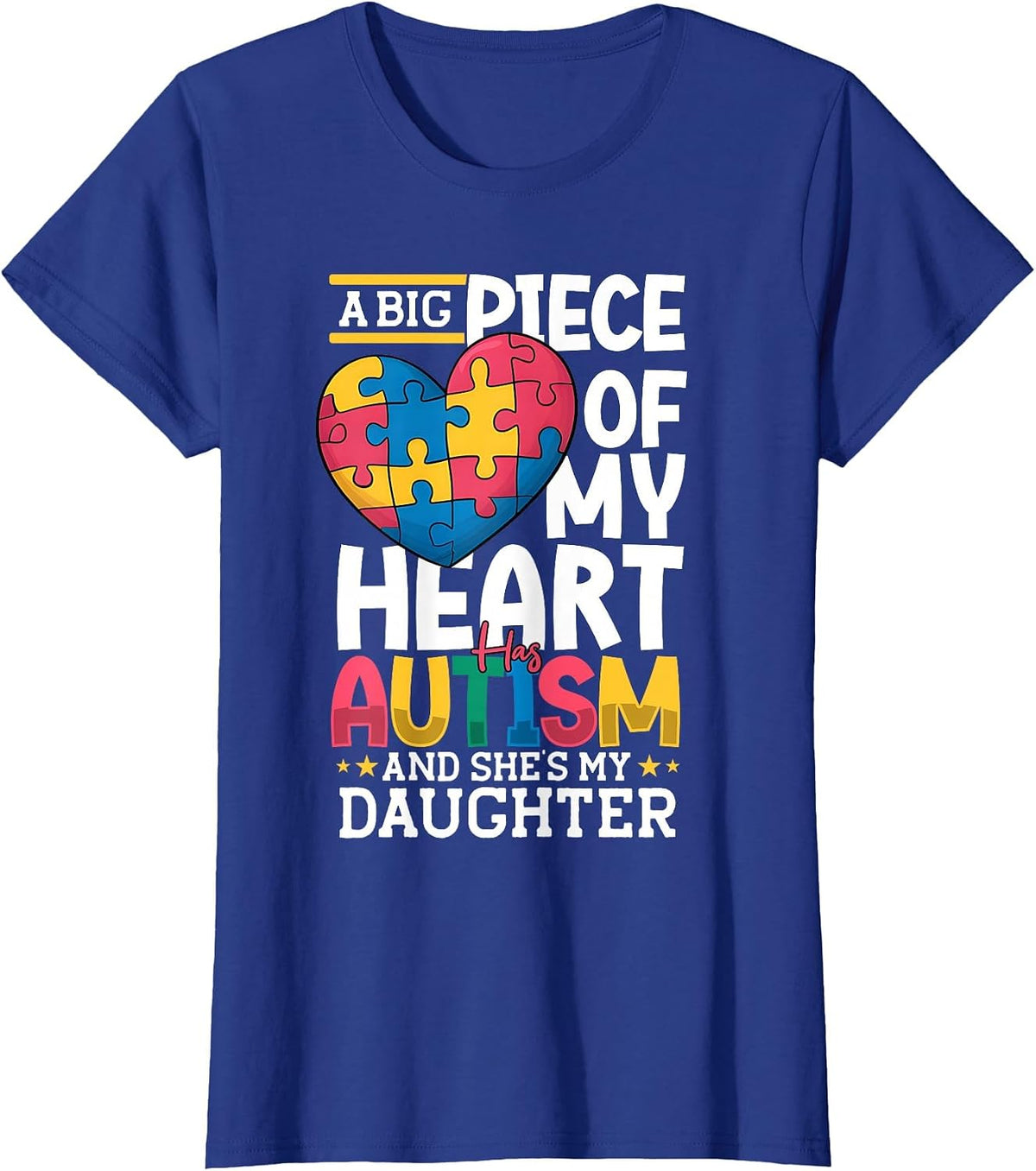 Autism Daughter Mom & Dad, ASD Autism Spectrum Disorder T-Shirt - Royal Blue