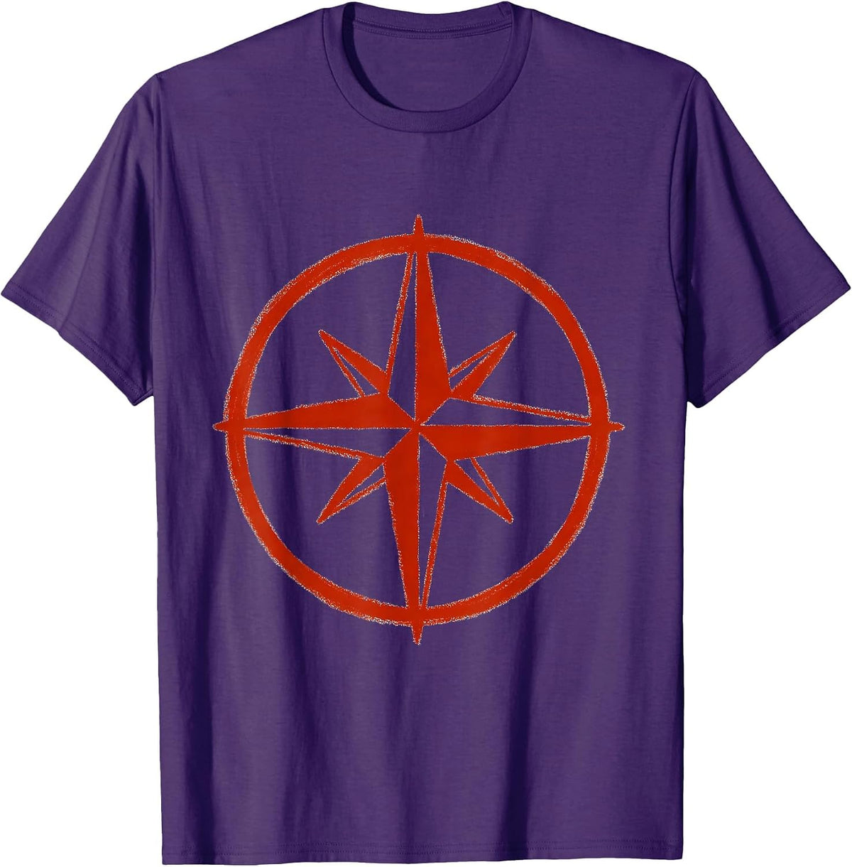 Men's Crayon Compass Rose Special Education Teacher T-Shirt - Purple