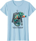 Women's This Is My Human Costume I'm Really A Chameleon Funny T-Shirt - Baby Blue