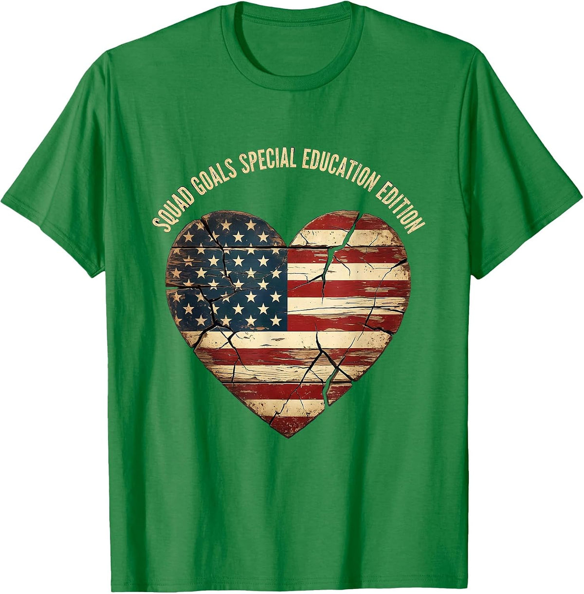 Men's Squad Goals Special Education Edition Teacher Design T-Shirt - Kelly Green