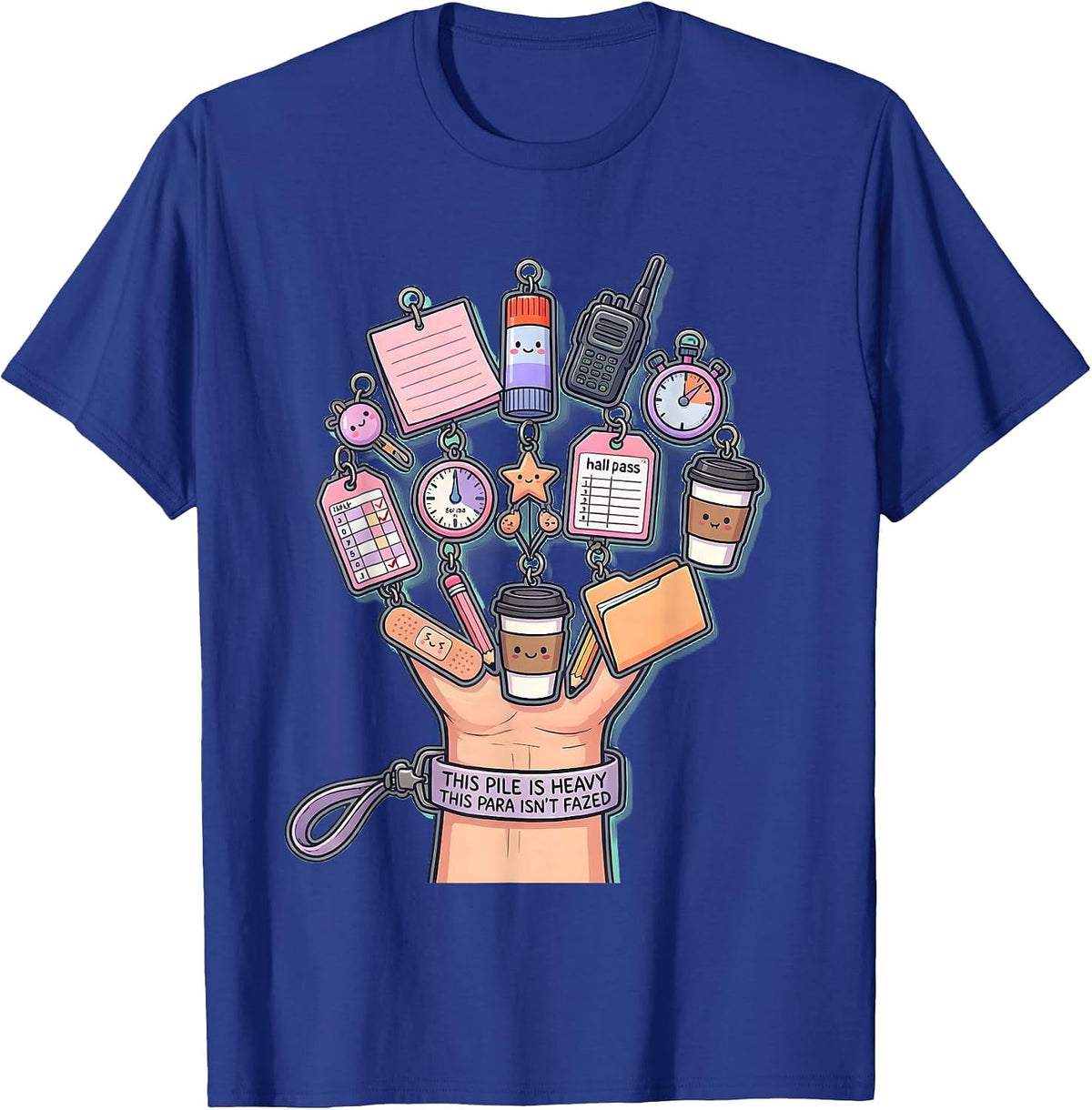 This Pile Is Heavy This Para Isn't Fazed Funny T-Shirt - Royal Blue