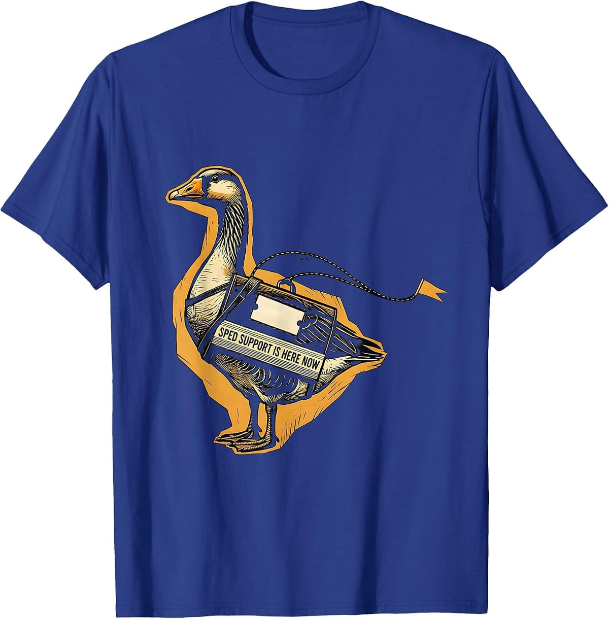 SPED Support Is Here Now Funny Special Education Teacher T-Shirt - Royal Blue