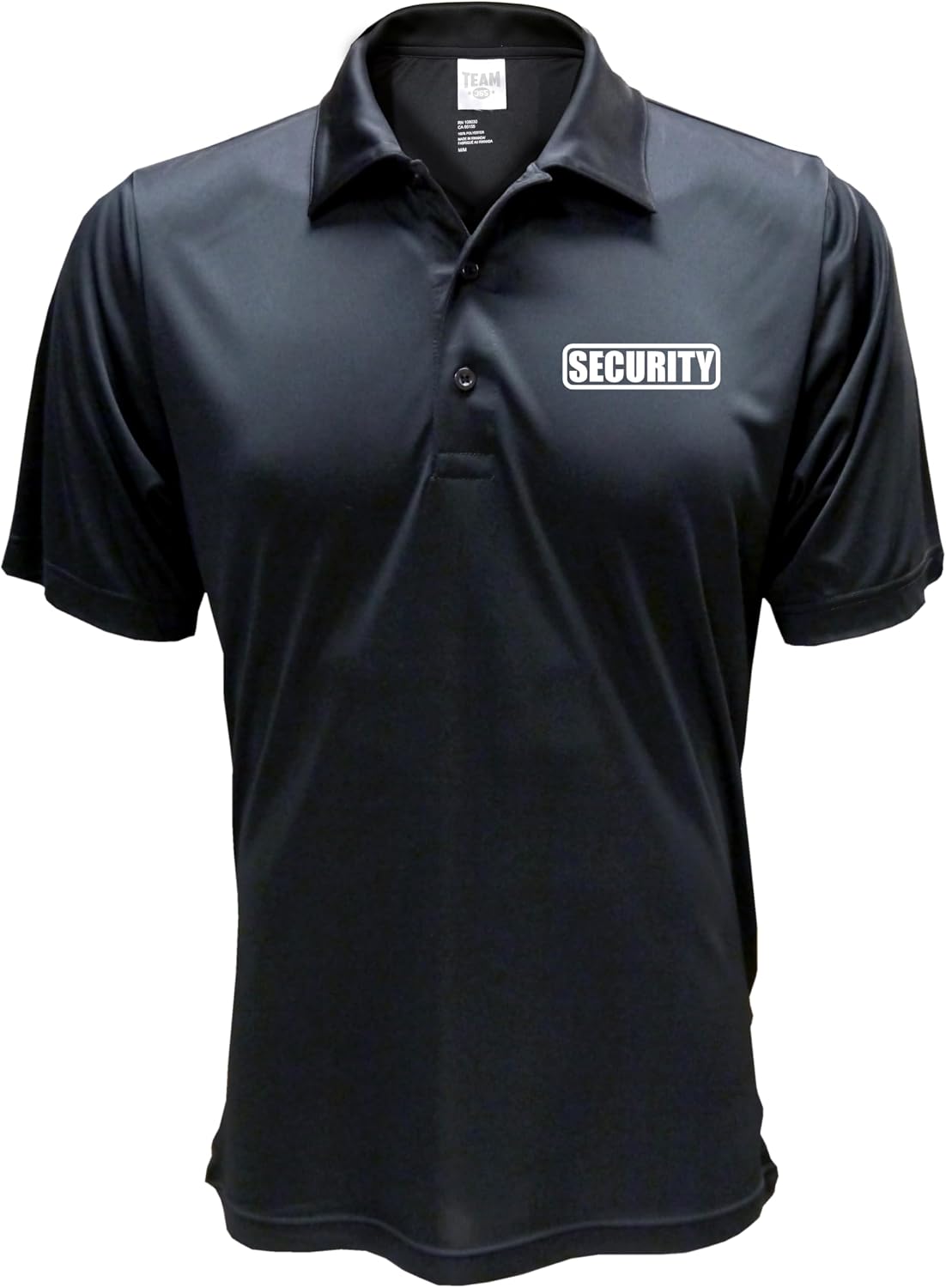 Conspiracy Tee Security Polo with Reflective Design front and back, Performance Polo w/Moisture Wicking Technology -