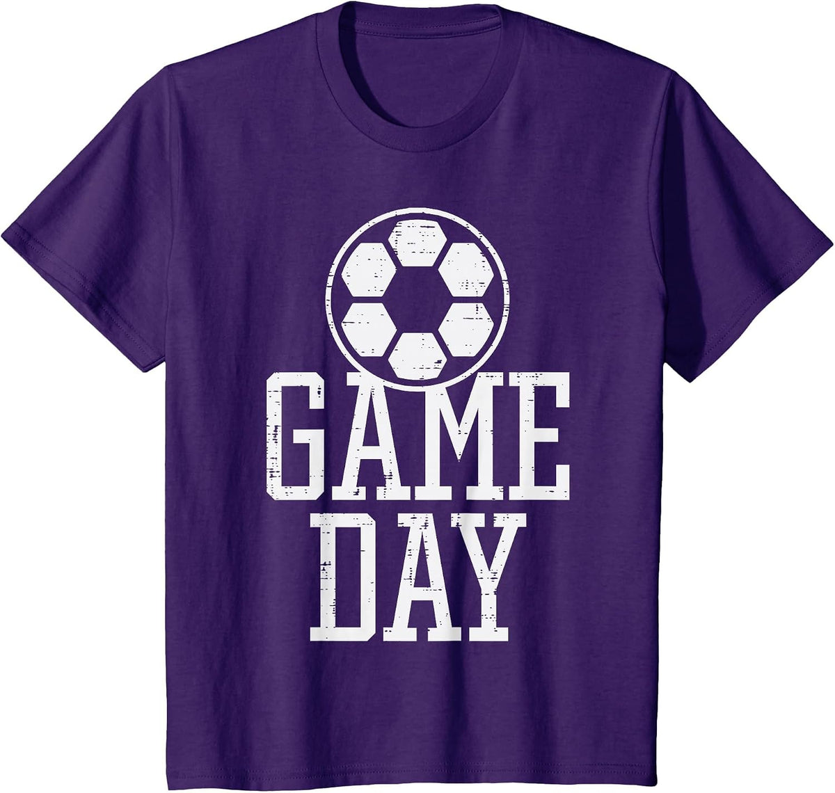 Game Day Soccer Football Player Team Mom Dad Men Women Kids T-Shirt - Purple