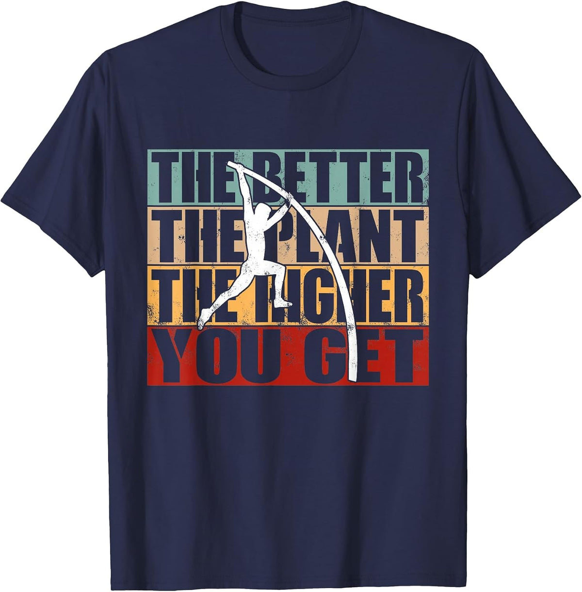 Funny - Vintage Pole Vaulting - Pole Vault T-Shirt - Navy Blue