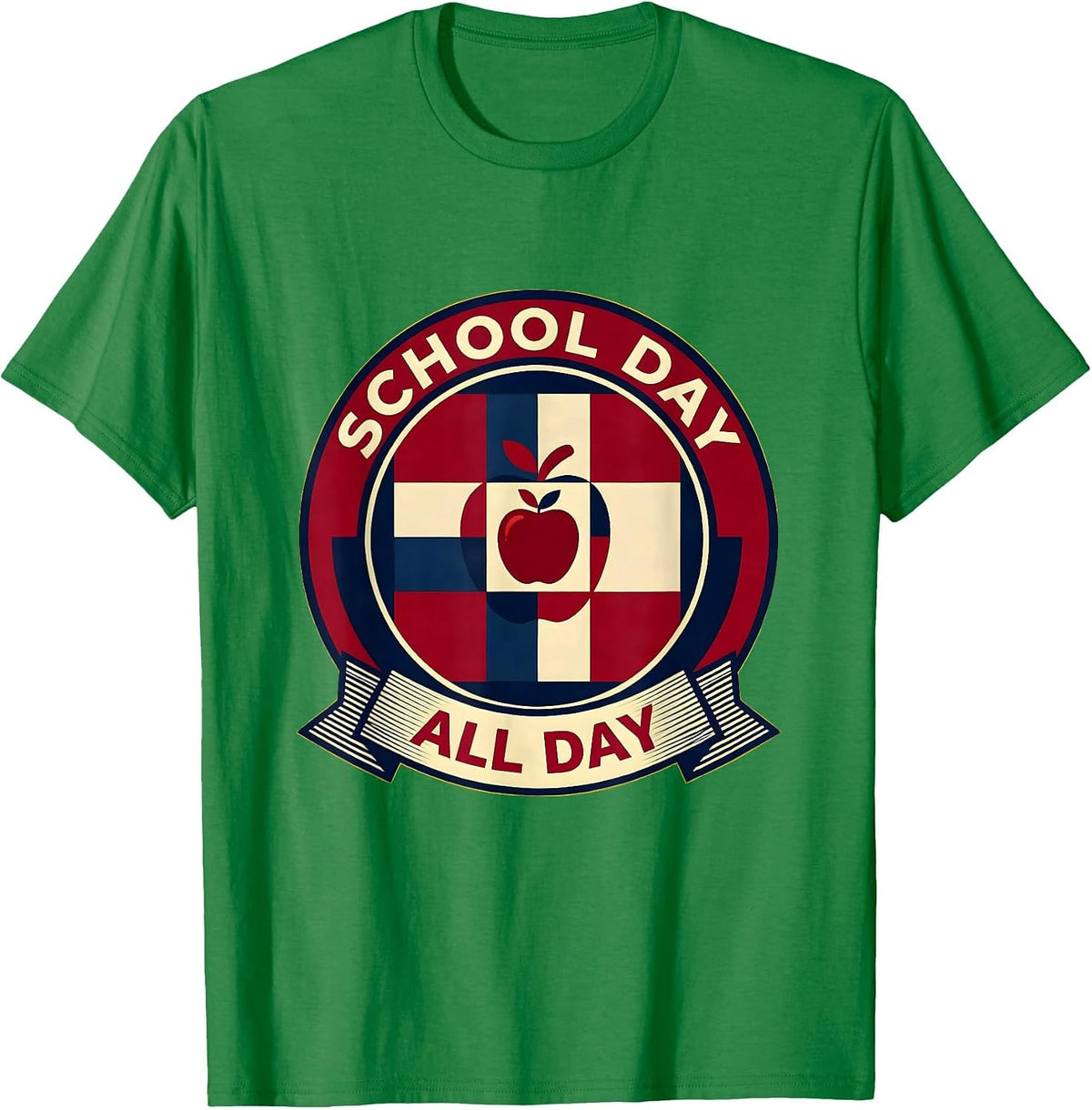 Men's School Day All Day Teacher Grade-Level Design T-Shirt - Kelly Green