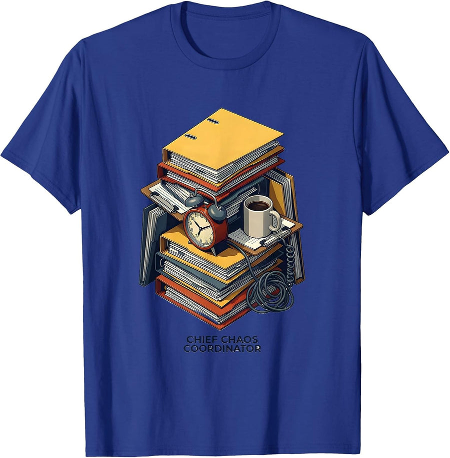 Chief Chaos Coordinator Funny Manager Design T-Shirt - Royal Blue