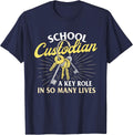 School Custodian A Key Role in So Many Lives - Janitor T-Shirt - Navy Blue
