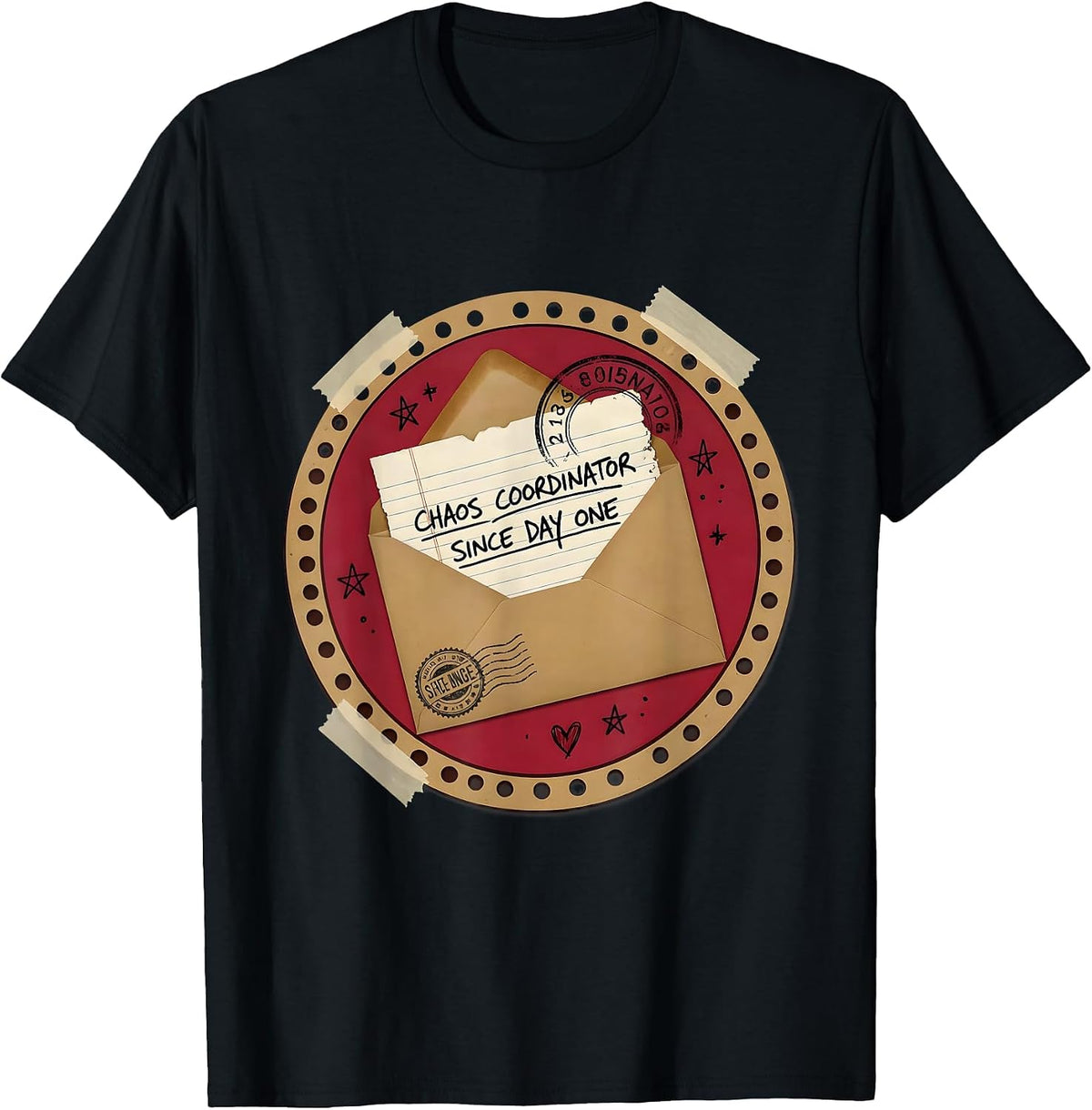 Men's Chaos Coordinator Since Day One Dad Design T-Shirt - Black