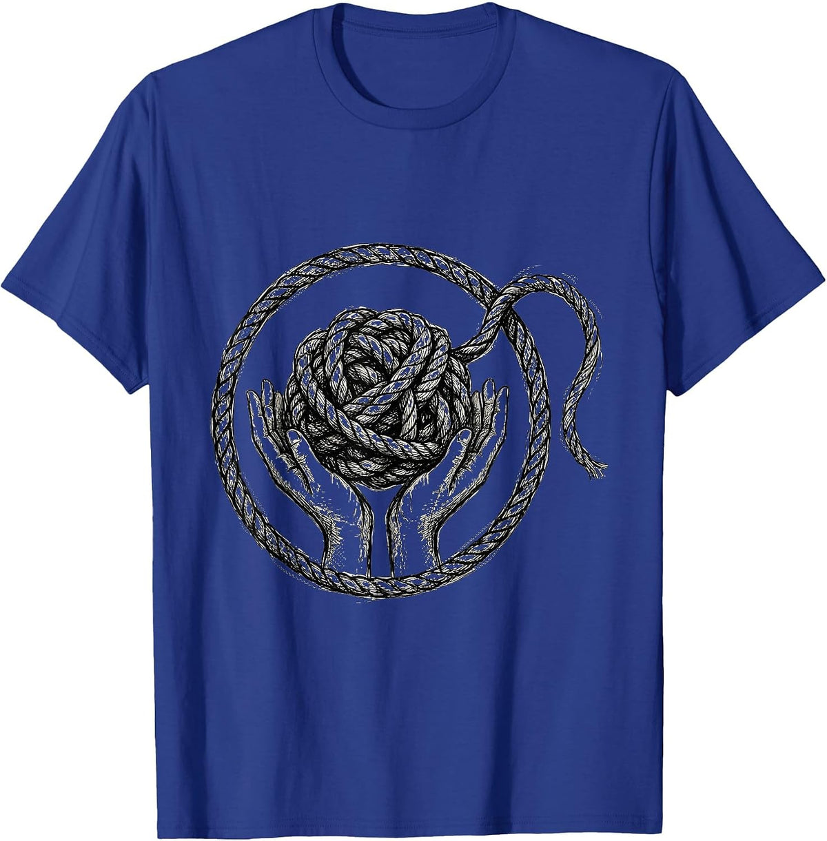 Social Worker Unraveling Knot Graphic Design T-Shirt - Royal Blue