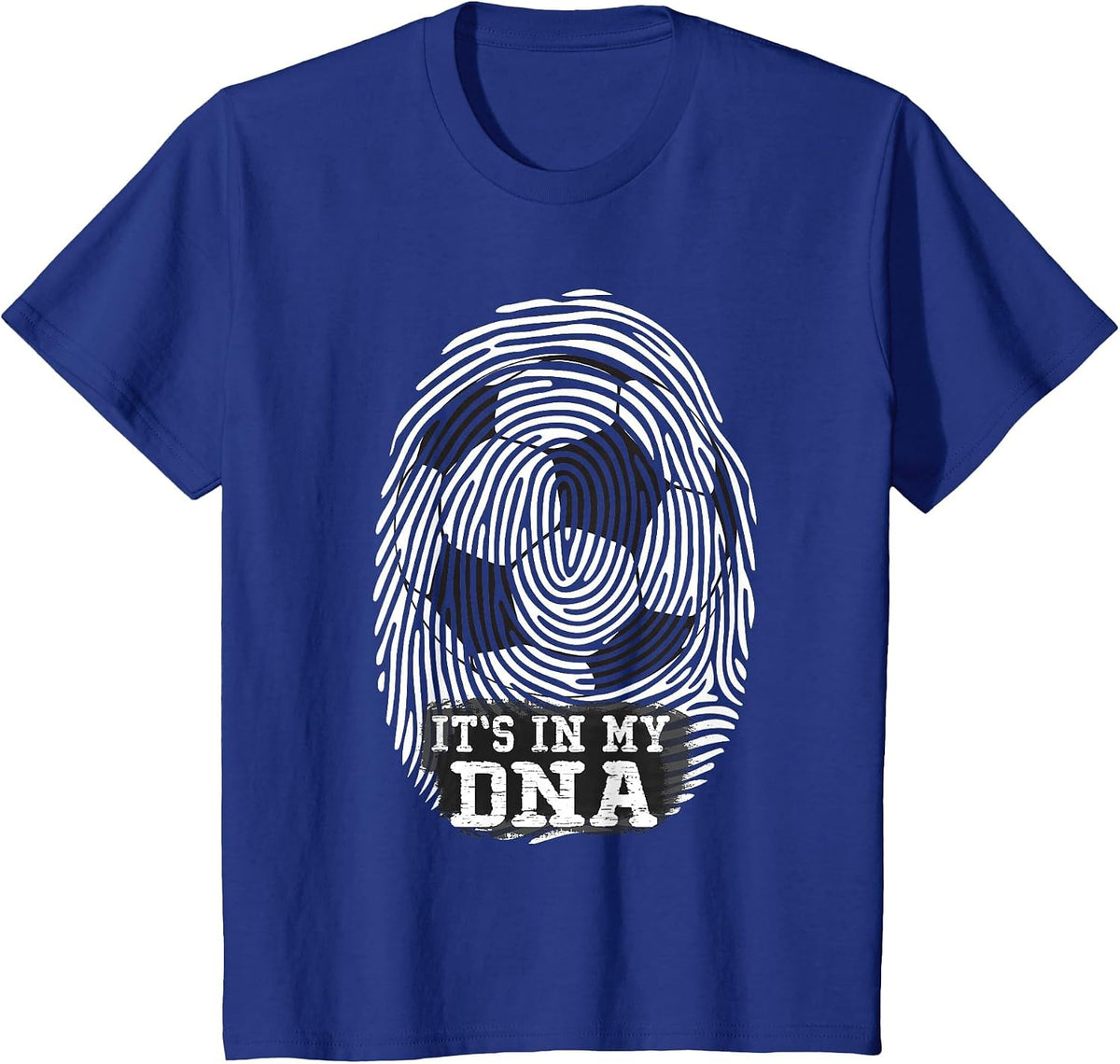 Soccer It's in My DNA Fingerprint T-Shirt - Royal Blue