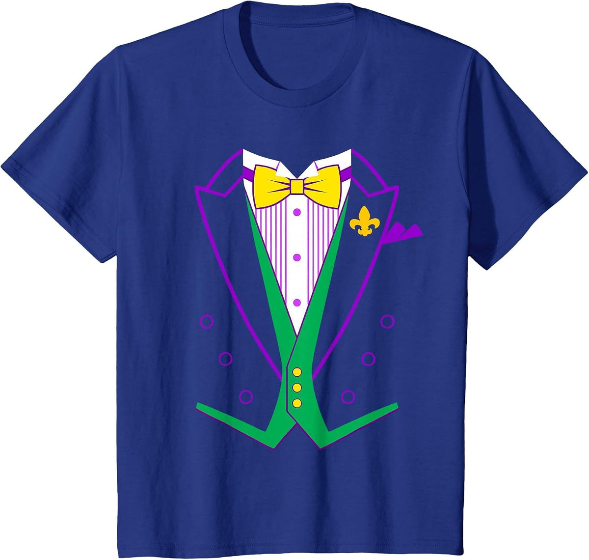 Mardi Gras Tuxedo Costume Funny Mardi Gras Carnival 2024 T-Shirt - Royal Blue